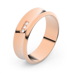 Zlatý snubní prsten FMR 5C57 z růžového zlata, S16