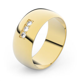 Zlatý snubní prsten FMR 3C75 ze žlutého zlata, S16