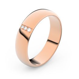 Zlatý snubný prsteň FMR 2E50 z ružového zlata, S18