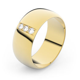 Zlatý snubný prsteň FMR 3C75 zo žltého zlata, S18