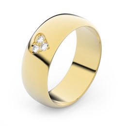 Zlatý snubný prsteň FMR 3B65 zo žltého zlata, S19