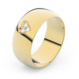Zlatý snubný prsteň FMR 3C75 zo žltého zlata, S19