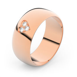 Zlatý snubný prsteň FMR 3C75 z ružového zlata, S19