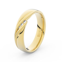 Zlatý dámský prsten DF 3044 ze žlutého zlata, s briliantem