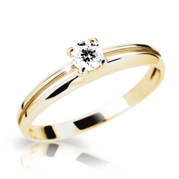 Zlatý prsten DLR 1272 ze žlutého zlata, se zirkonem
