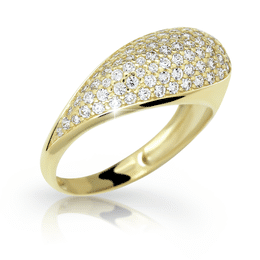 Zlatý prsteň DLR 2518 zo žltého zlata, so zirkónmi