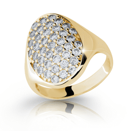 Zlatý prsteň Danfil DF1901 zo žltého zlata s briliantom