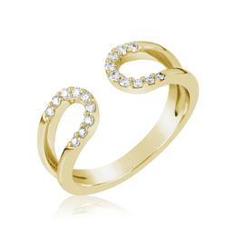 Zlatý dámský prsten DF 3600 ze žlutého zlata, s briliantem