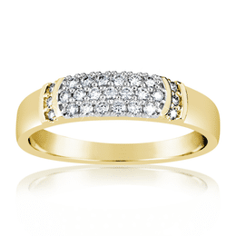 Zlatý dámský prsten DF 3192 ze žlutého zlata, s briliantem