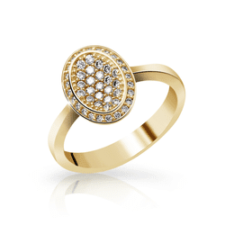 Zlatý dámsky prsteň DF 3203 zo žltého zlata, s briliantom