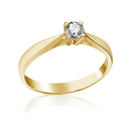 Zlatý dámsky prsteň DLR 2627 zo žltého zlata, so zirkónom