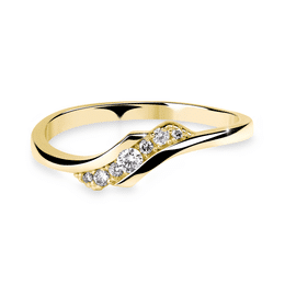 Zlatý dámsky prsteň DF 3051 zo žltého zlata, s briliantom