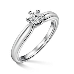 Florence | Zásnubný prsteň so stredovým diamantom 0.25 ct, biele zlato