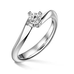 Freya | Zásnubný prsteň so stredovým diamantom 0.25ct, biele zlato