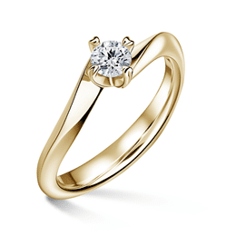 Freya | Zásnubný prsteň so stredovým diamantom 0.25ct, žlté zlato