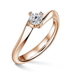Freya | Zásnubní prsten se středovým diamantem 0.25ct, růžové zlato