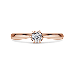 Minerva | Zásnubní prsten se středovým diamantem 0.25 ct, růžové zlato