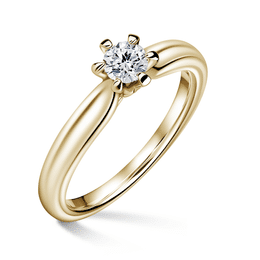 Florence | Zásnubný prsteň so stredovým diamantom 0.25 ct, žlté zlato
