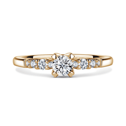 Sierra | Zásnubný prsteň so stredovým kameňom 0.25 ct, žlté zlato, s diamantmi
