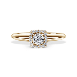Odette | Zásnubní prsten se středovým diamantem 0.25ct, žluté zlato, s diamanty