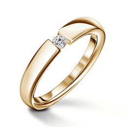 Diona | Zásnubní prsten se středovým diamantem 0.055ct, žluté zlato