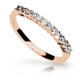 Zlatý dámský prsten DF 1971 z růžového zlata, s briliantem