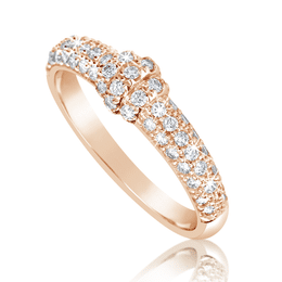 Zlatý dámský prsten DLR 3190 z růžového zlata, se zirkony