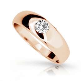Zlatý prsten DF 1939 z růžového zlata, s briliantem