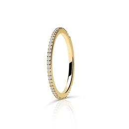 Zlatý dámský prsten DF 4437 ze žlutého zlata, s brilianty