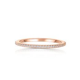 Zlatý dámský prsten DF 4437 z růžového zlata, s brilianty