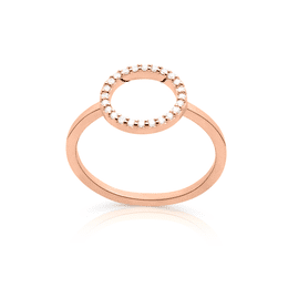 Zlatý dámský prsten DF 5563 z růžového zlata, s brilianty