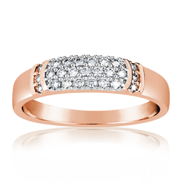 Zlatý dámský prsten DF 3192 z růžového zlata, s briliantem