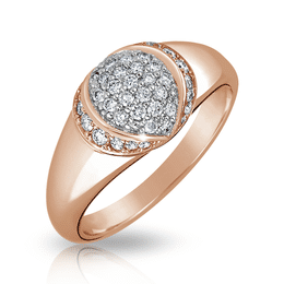 Zlatý dámský prsten DF 3193 z růžového zlata, s briliantem