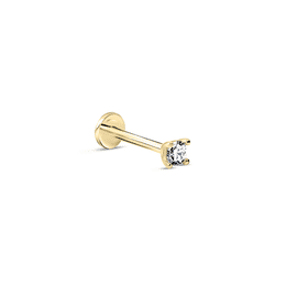 Pendientes piercing Labreta DF 5547 de oro amarillo, con diamante