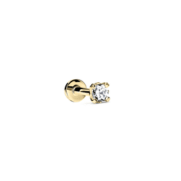 Pendientes piercing Labreta DF 5548 de oro amarillo, con diamante