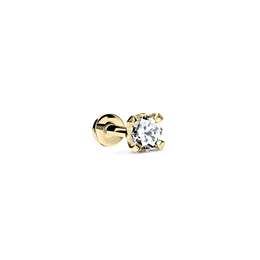 Pendientes piercing Labreta DF 5549 de oro amarillo, con diamante