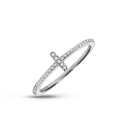Zlatý dámsky prsteň DF 4435 z bieleho zlata s diamantmi