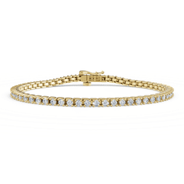 Dámský tenisový náramek DF 2557 ze žlutého zlata, s laboratorními diamanty, velikost S
