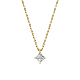 Dámský přívěsek včetně řetízku DF 6374, žluté zlato, s laboratorním diamantem o váze 1.00 ct VS1/F