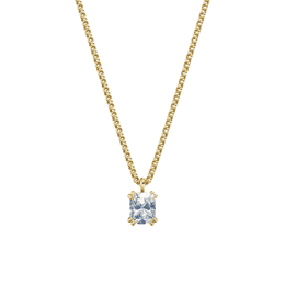 Dámský přívěsek včetně řetízku DF 6366, žluté zlato, s laboratorním diamantem o váze 1.00 ct VS1/F