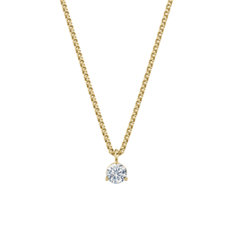 Dámský přívěsek včetně řetízku DF 6323, žluté zlato, s laboratorním diamantem o váze 0.50 ct VS1/F