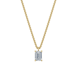 Dámský přívěsek včetně řetízku DF 6320, žluté zlato, s laboratorním diamantem o váze 1.50 ct VS1/F