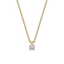 Dámský přívěsek včetně řetízku DF 6312, žluté zlato, s laboratorním diamantem o váze 0.50 ct VS1/F