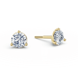 Zlaté dámske náušnice DF 6406, žlté zlato s laboratórnymi diamantmi