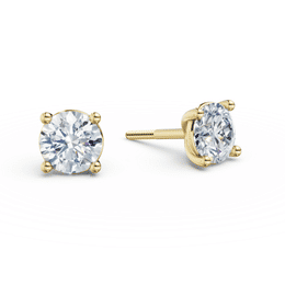 Dámske náušnice DF 6410, žlté zlato s laboratórnymi diamantmi s hmotnosťou 1,48 ct VS1/F