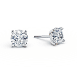 Dámske náušnice DF 6410, biele zlato s laboratórnymi diamantmi s hmotnosťou 1,48 ct VS1/F