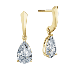 Dámské náušnice DF 6425, žluté zlato s laboratorními diamanty o celkové váze 3.00 ct VS1/F