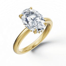 Zásnubní prsten DF 6529, žluté zlato, s laboratorním diamantem o váze 3.00 ct VS1/F