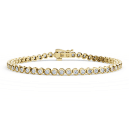 Dámský tenisový náramek DF 6506 z bílého zlata, s laboratorními diamanty, velikost L