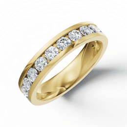 Dámsky prsteň DF 3895, žlté zlato, s laboratórnymi diamantmi s hmotnosťou 1,118 ct VS1/F